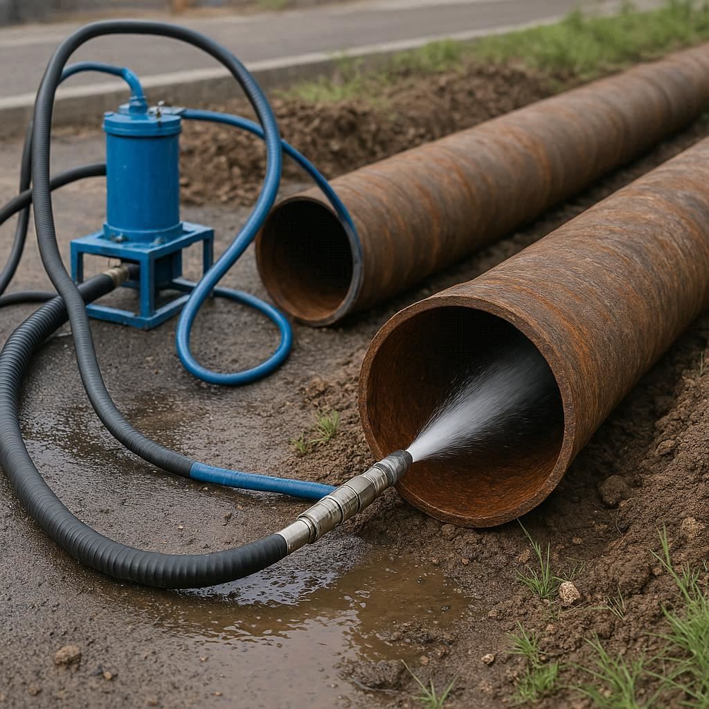 Гидродинамическая прочистка водопроводных труб в Евпатории
