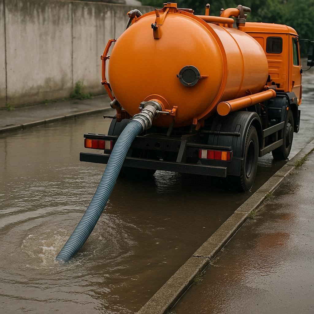 Откачка воды в Евпатории